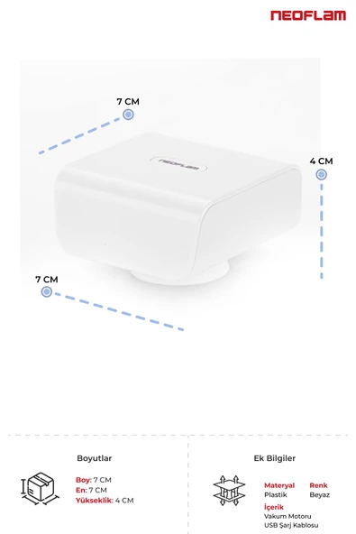 Fika Glace Vakum Motoru Beyaz - 3