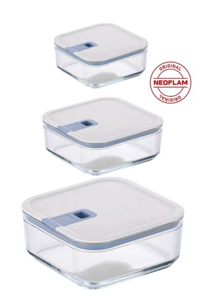 PERFECT SEAL 3 PARÇA KARE CAM SAKLAMA KABI BEJ