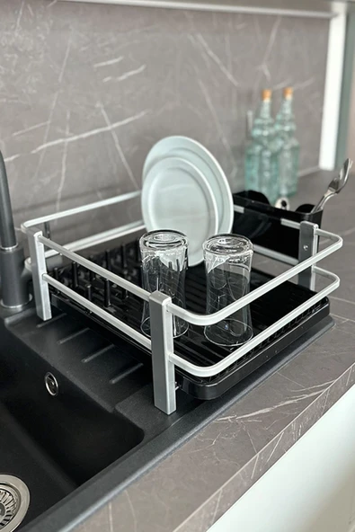 Blanca Paslanmaz Aluminyum Bulaşıklık-Siyah - Resim 2