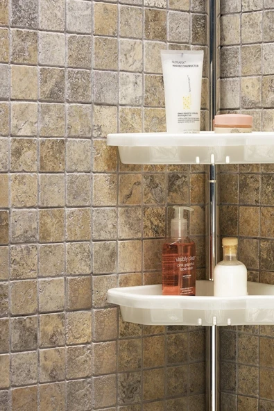 Primanova Nova Yaylı Banyo Köşe Seti - Köşelik Şampuanlık