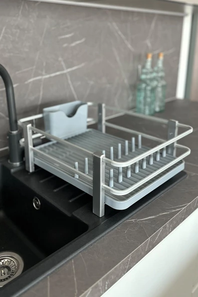 Blanca Paslanmaz Aluminyum Bulaşıklık-Gri - Resim 4