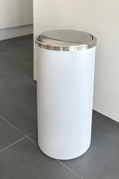 Lenox 35 Lt Döner Kapaklı Mutfak Banyo Ofis Çöp Kovası-Beyaz