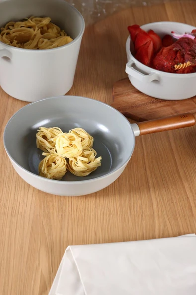 Fika Alüminyum Döküm Wok Tava 26Cm Gri - 2