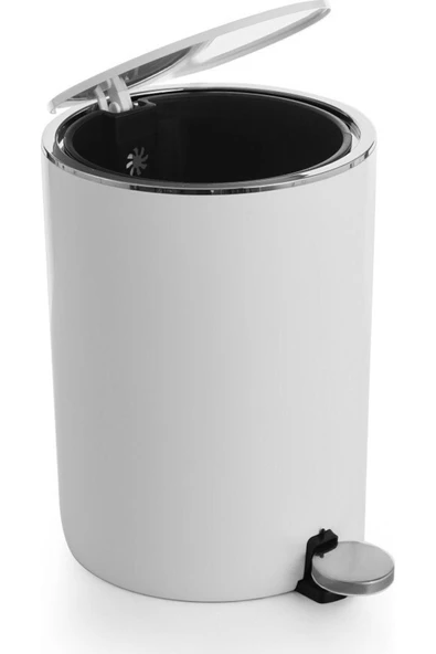 Primanova Lenox Pedallı Çöp Kovası Beyaz 5 Lt - M-e66-01 - 4
