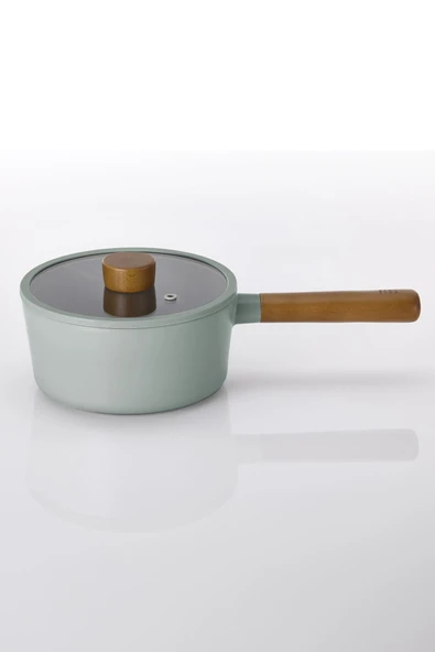 Fika Cam Kapaklı Alüminyum Döküm Sos Tenceresi 18 Cm Gri