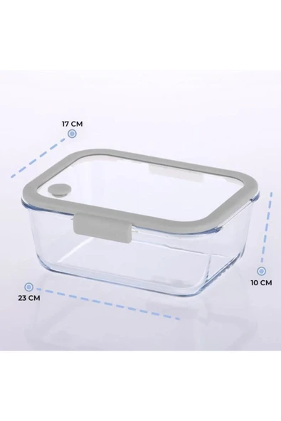 Fika Glace Gri Vakumlu 4 Parça Saklama Kabı Seti - 4