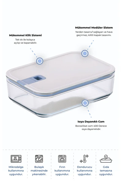 Perfect Seal Cam Saklama Kabı 2300Ml - 5