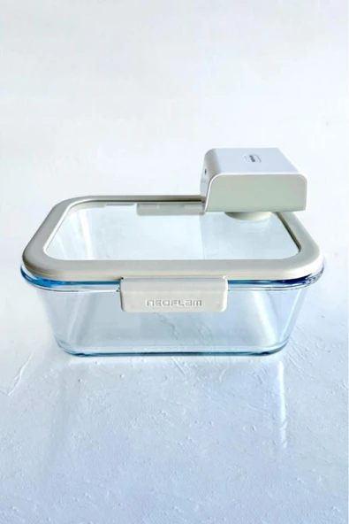 Fika Glace Vakumlu Cam Saklama Kabı Seti Bej 5 Parça - 4