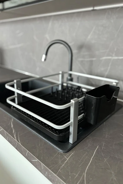 Blanca Paslanmaz Aluminyum Bulaşıklık-Siyah - Resim 4