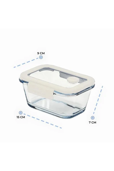 Fika Glace Bej Vakumlu 4 Parça Saklama Kabı 460 ml 800 ml - 4