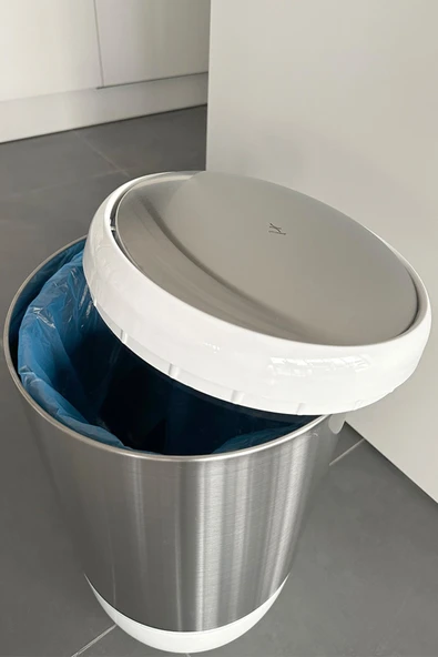 Lima 20 Lt Mutfak Banyo Ofis Çöp Kovası Iç Kovalı Beyaz - 7