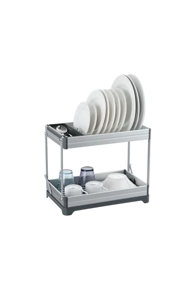 Bianka Katlanabilir 2 Katlı Aluminyum Bulaşıklık ürün görseli 1