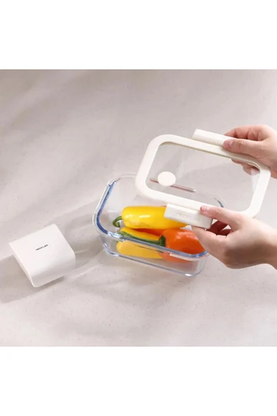 Fika Glace Bej Vakumlu 4 Parça Saklama Kabı 460 ml 800 ml - 2