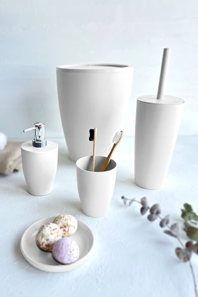 Pure Banyo Seti - 5'li Bej