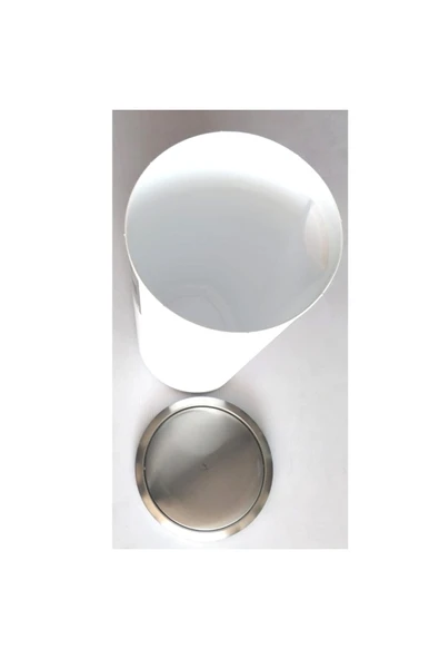 Primanova Lenox Beyaz Plastik Gövdeli Dönen Kapaklı Çöp Kovası - 6