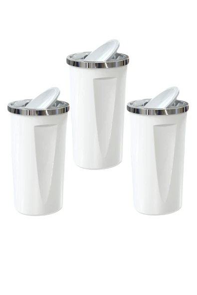 Primanova Lenox Çöp Kovası 35 LT Beyaz M-E76-01 ( 3 ADET )