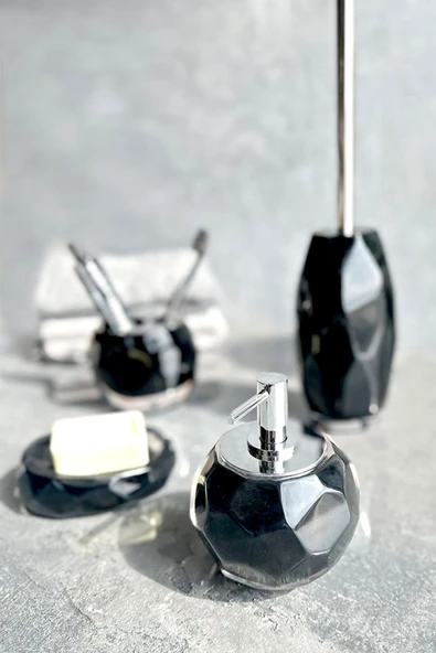 Joseph 4 Parça Banyo Seti Siyah - 3