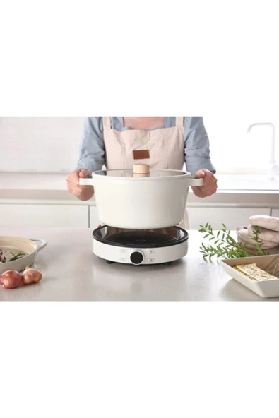 Fika Cam Kapaklı Alüminyum Döküm Derin Tencere 26 Cm D-neof226d - 6