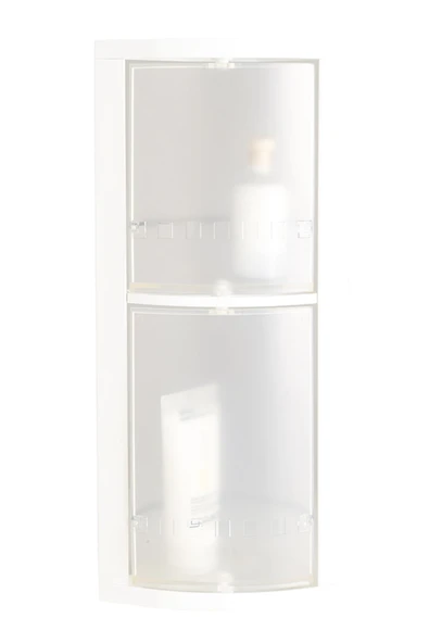 Beyaz Döner Raflı Köşe Seti - 2