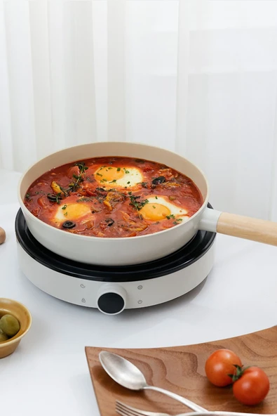 Fika Alüminyum Döküm Tava 24Cm, Bej - 4