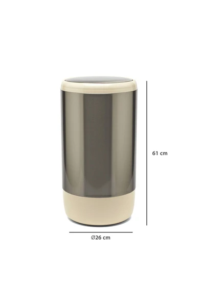 Lima 30 Lt Banyo Mutfak Ofis Çöp Kovası Bej - 6