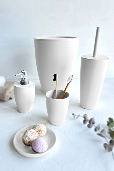 Pure Banyo Seti - 5'li Bej - 2