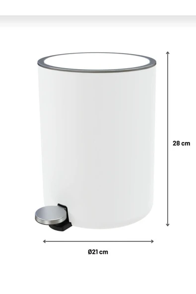 Primanova Lenox Pedallı Çöp Kovası 5lt