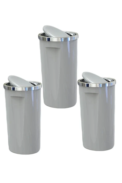 Primanova Lenox Çöp Kovası 35 LT Gri M-E76-07 ( 3 ADET ) ürün görseli