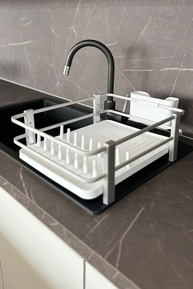 Blanca Paslanmaz Aluminyum Bulaşıklık-Beyaz - Resim 5