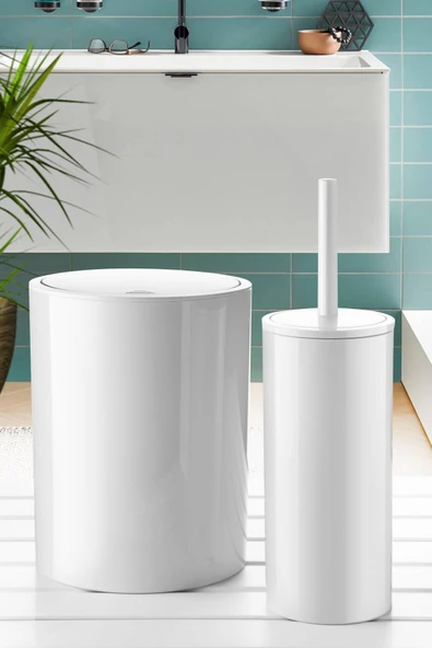 Flores 2'li Banyo Seti - Beyaz