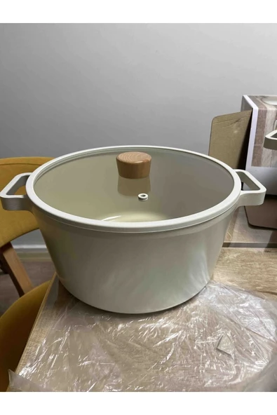 Fika Cam Kapaklı Alüminyum Döküm Derin Tencere 26 Cm D-neof226d - 2