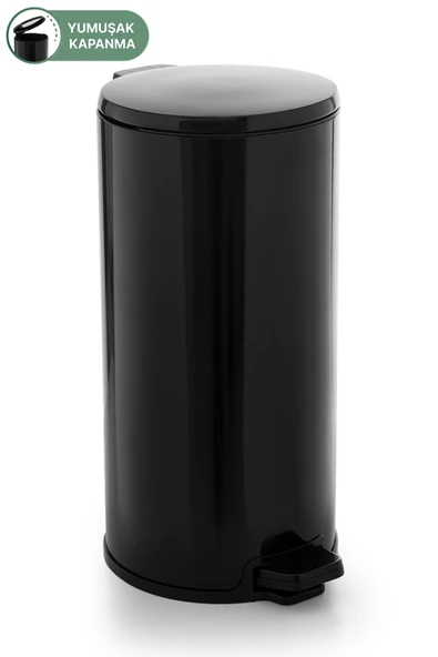 Cigo Pedallı Banyo Mutfak Ofis Çöp Kovası 20 Lt Siyah-ıç Kisim Siyah - 3