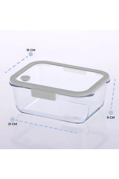 Fika Glace Gri Vakumlu 4 Parça Saklama Kabı Seti - 5