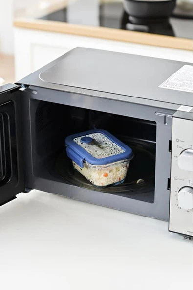 Fika Glace Mavi Vakumlu 4 Parça Saklama Kabı 460 ML - 4