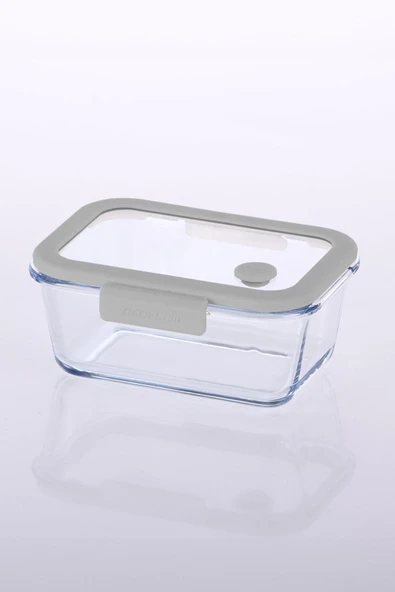 Fika Glace Vakumlu Cam Saklama Kabı 800 ml Gri