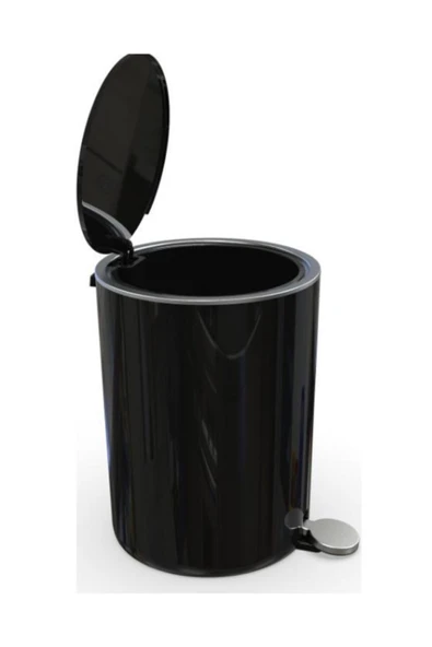 Lenox Pedallı 5 lt Siyah Çöp Kovası M-e66-06 - 2