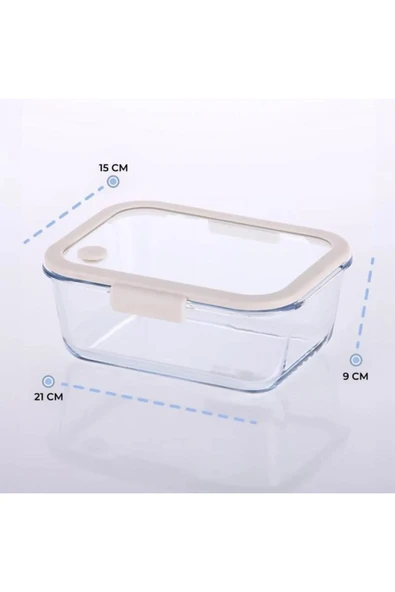 Fika Glace Bej Vakumlu 4 Parça Saklama Kabı Seti - 4