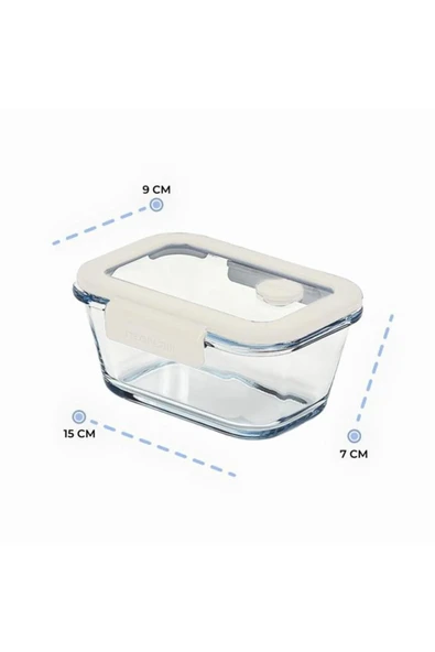 Fika Glace Bej Vakumlu 4 Parça Saklama Kabı Seti - 2