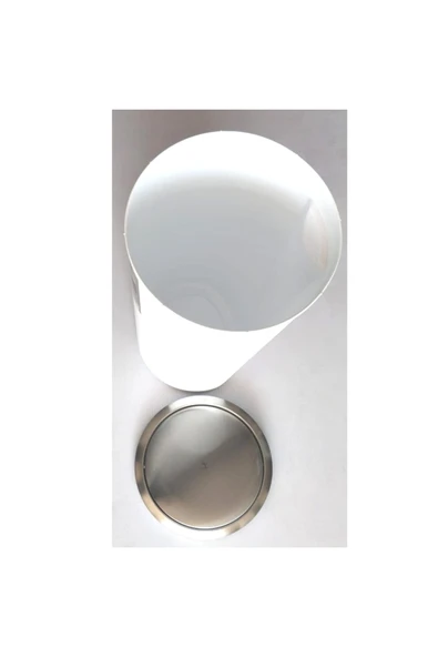 Primanova Lenox Beyaz Plastik Gövdeli Dönen Kapaklı Çöp Kovası - 2