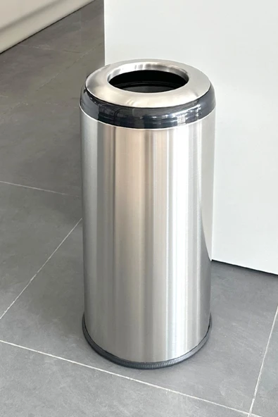 Lima 36 Lt Ağzı Açık Banyo Mutfak Ofis Çöp Kovası Siyah ürün görseli