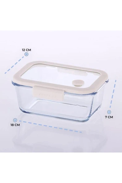 Fika Glace Bej Vakumlu 4 Parça Saklama Kabı 460 ml 800 ml - 5