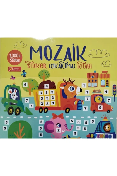 MOZAİK STİCKER ÇIKARTMA KİTABI - SARI ürün görseli