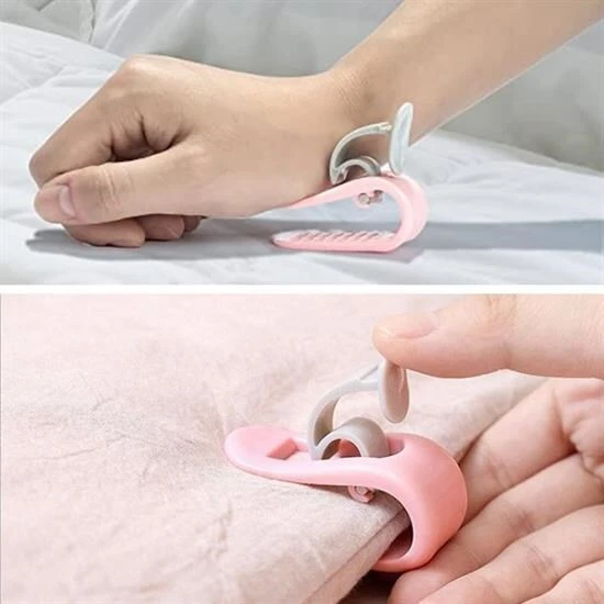 4 Adet İğnesiz Yorgan Çarşaf Ve Perde Tutucu Sabitleyici Kaydırmaz Örtü Düzenleyici Klips - Resim 4