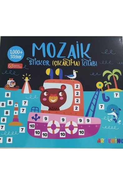 MOZAİK STİCKER ÇIKARTMA KİTABI - SİYAH ürün görseli 1