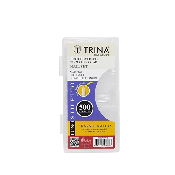 Trina Long Stiletto Takma Tırnaklar 500 Adet TRNNAIL0015 - 1