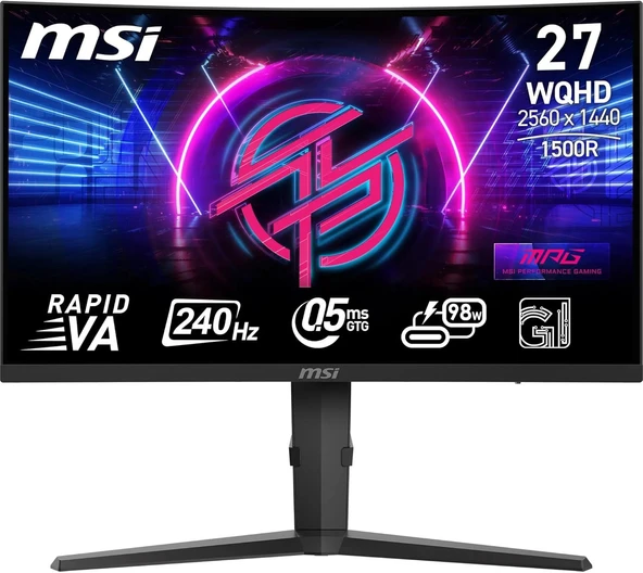 MSI MPG 275CQRXF 27" 0.5 ms 2K Curved 240 Hz Oyuncu Monitörü - 1