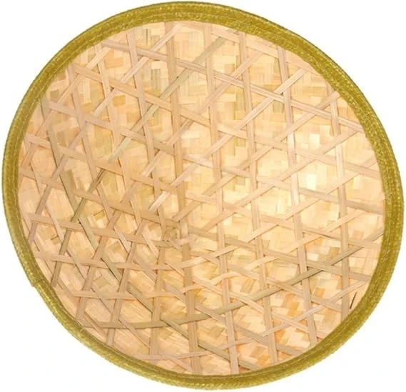 CEYLAN ADAM   Naturel Renk Cambodia Kamboçyalı Vietnam Şapkası PVC Hasır - 4