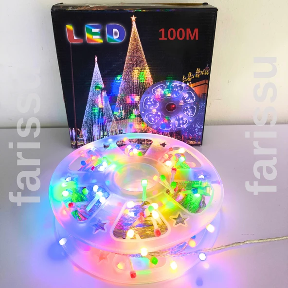100 Metre RGB Peri LED Işık – Fişli Dış Mekan Dekoratif Şerit Yılbaşı Aydınlatması - 2