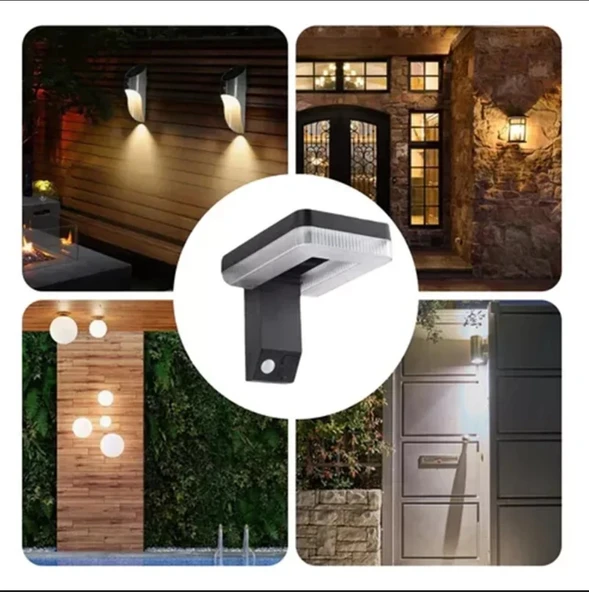 GÜNEŞ ENERJİLİ HAREKET SENSÖRLÜ 120 DERECE KATLANABİLİR 3 MODLU BAHÇE EV GARAJ SOKAK AYDINLATMA LAMBASI LED IŞIK - Resim 2