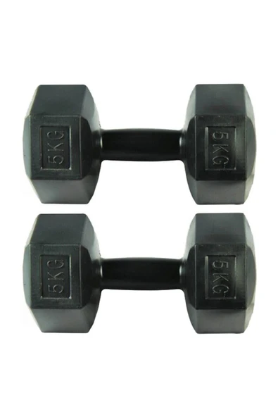 Arbentedarik Dambıl Seti 2x5 Kg + Atlama İpi + 4 Kg Kettle Bell Seti – Evde Fitness İçin Uygun - Resim 2